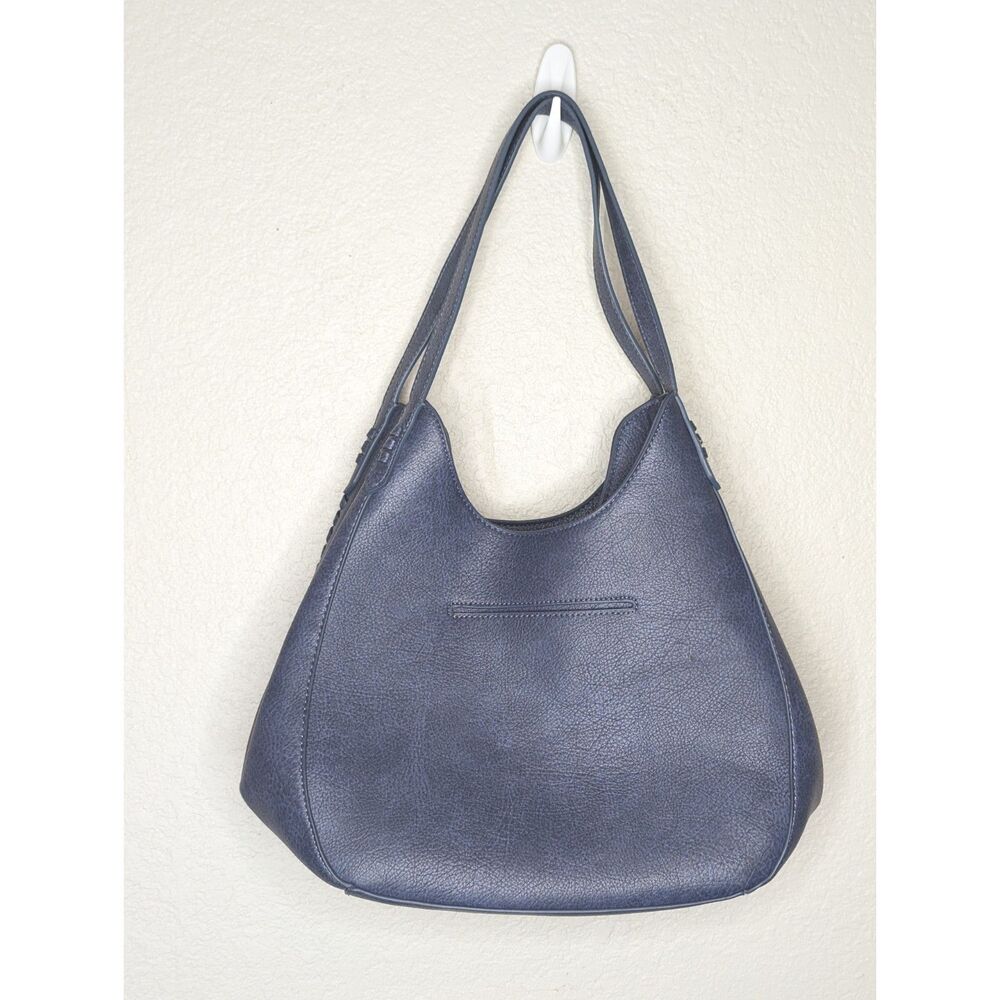 Style & Co Whip Stitch Soft 4 Poster Tote Handbag Purse Blue - Picture 2 of 13